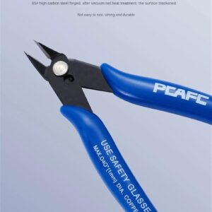 1Pc Wire Cutter DIY Trimmer Diagonal Side Cutting Cable Nippers Red Blue Pliers Hand Mini Snips Flush Nipper Trimmer Hand Tools (Blue*Black)-B0DP1L1X98