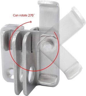Door Silde Bolt,Gate Latch with Padlock Hole,Gate Latch Tiny Padlock Hasp,Stainless Steel Hardware Door Hasp Latch for Wooden Garden Gates Garden Fence,Brushed Finish (Right)-B0DVGW1BCC
