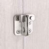 Door Silde Bolt,Gate Latch with Padlock Hole,Gate Latch Tiny Padlock Hasp,Stainless Steel Hardware Door Hasp Latch for Wooden Garden Gates Garden Fence,Brushed Finish (Right)-B0DVGW1BCC