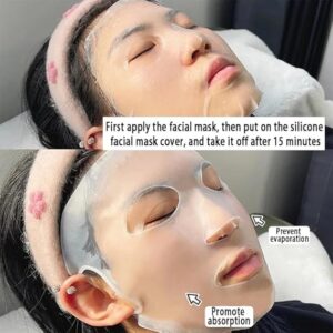 3D Silicone Mask Face Women Skin Care Tool Hanging Ear Face Mask Gel Sheet Reusable Lifting Anti Wrinkle Firming Ear Fixed Tools 1Pcs (Gold)-B0F1CFHGHY