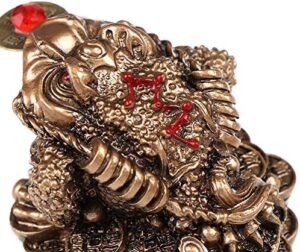 1Pcs Feng Shui Toad Money LUCKY Fortune Wealth Chinese Golden Frog Toad Coin Home Office Decoration Lucky Gifts Tabletop Ornaments (GD Style4)-B0CLH5DKRH