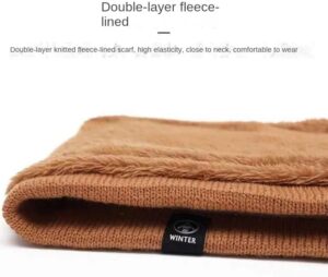 Soft Neck Warmer Winter Windproof Scarf Windproof Cold-proof Cashmere Winter Ring Scarf Plush Fashion-B0DYV5C625
