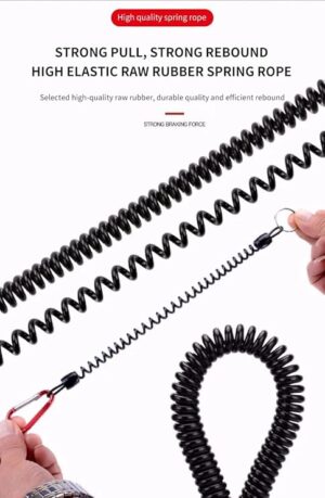 1Pcs Outdoor Tactical Lanyard Spring Rope Hiking Camping Fishing Anti-lost Phone Keychain Molle Backpack Attactment Spring Strap (Random Color)-B0DF6RB4J2