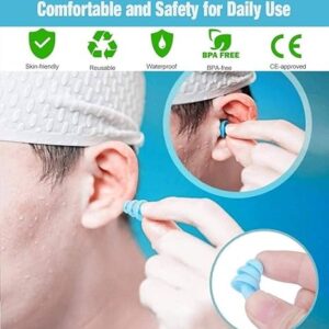 61Vxa3ONA8L._AC_SX466_ Medical Grade Soft Silicone Ear Plugs for Noise Reduction Sleeping Meditation Study Swimming Travel Earplugs Reusable (Pack of 3 Pairs) Random Color-B0F1H55SL6