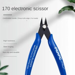 1Pc Wire Cutter DIY Trimmer Diagonal Side Cutting Cable Nippers Red Blue Pliers Hand Mini Snips Flush Nipper Trimmer Hand Tools (Blue*Black)-B0DP1L1X98
