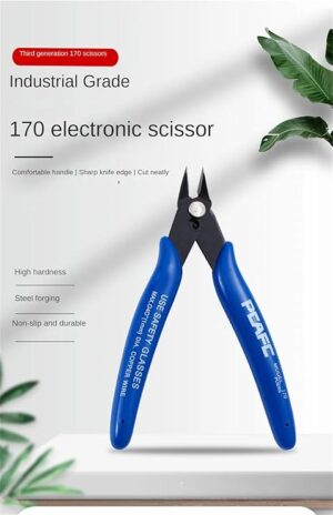 1Pc Wire Cutter DIY Trimmer Diagonal Side Cutting Cable Nippers Red Blue Pliers Hand Mini Snips Flush Nipper Trimmer Hand Tools (Blue*Black)-B0DP1L1X98