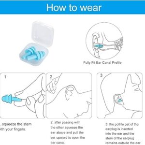 61YTbiHpCGL._AC_SX450_ Medical Grade Soft Silicone Ear Plugs for Noise Reduction Sleeping Meditation Study Swimming Travel Earplugs Reusable (Pack of 3 Pairs) Random Color-B0F1H55SL6