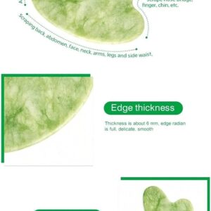 61ZKz2ZcjuL._AC_SL1500_ Gua Sha Stone,Jade Stone Massage Tool Guasha Tool for Scraping Facial and SPA Natural Jade Scraping Facial Tool Anti-Aging, Wrinkles, Puffiness (Double)-B0DZTS78P8