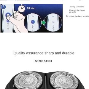61aCkzASjlL._AC_SY879_ 1pcs Suitable for Shaver Series 4000 3000 S4303 S3206s2305 Cutter Head Blade Head-B0DYZ8THZF