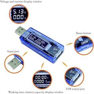 1 PCS - USB Current Voltage Capacity Tester Volt Current Voltage Detect Charger Capacity Tester Meter Mobile Power Detector Battery Test-B0BZN7GPQZ