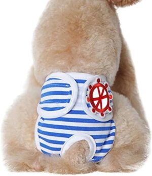 [1 Pcs] Female Dog Shorts Panties Menstruation Underwear Briefs Jumpsuit Pet Physiological Pant Diaper Sanitary Washable Dog Pants (RED, L -Waist 35-45cm, 1, one piece)-B0DVDNVYCC