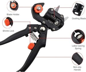 WINNER Plant Branch Twig Vine Fruit Tree Garden 3 Replaceable U Cut, V Cut Blades Grafting Pruning Cutting Tool Kit with 2 Cutter Points-B09C4ZKG6L