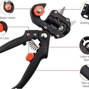 WINNER Plant Branch Twig Vine Fruit Tree Garden 3 Replaceable U Cut, V Cut Blades Grafting Pruning Cutting Tool Kit with 2 Cutter Points-B09C4ZKG6L
