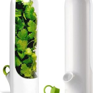 2-Pack Herb Saver Best Keeper, Herb Storage Container, Vanilla Keep-Fresh Cup, Kitchen Storage Cup for Cilantro, Mint, Parsley, Asparagus, Keeps Greens and Vegetables Fresh-B0DTM7YX47