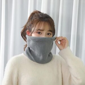 Soft Neck Warmer Winter Windproof Scarf Windproof Cold-proof Cashmere Winter Ring Scarf Plush Fashion-B0DYV5C625