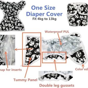 61hMG03C9QL._AC_SX522_ 1Pcs One Size Baby Cloth Diaper Cover Nappy Waterproof Double Gusset 4-13kg - Reusable and washable (DC75)-B0DYZMXQ6L