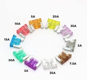 100pcs Car Truck Micro Blade Fuses 2A 3A 5A 7.5A 10A 15A 20A 25A 30A 35A AMP Mini Size Fuse Plastic Box Assortment with Clip-B0BZQSQH1G