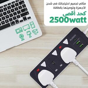 Power Extension Socket, Power Strip with usb, with USB Type-C - 3 Power Sockets, Overload Protection, and Child Safety Door, ST-8933-B0F1JLYYT2