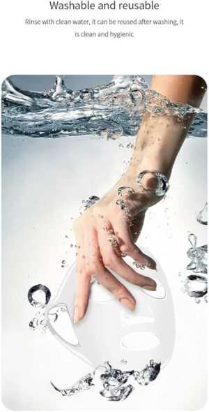 3D Silicone Mask Face Women Skin Care Tool Hanging Ear Face Mask Gel Sheet Reusable Lifting Anti Wrinkle Firming Ear Fixed Tools 1Pcs (White-S)-B0F1DWLBXM