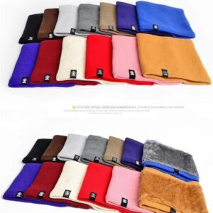 Soft Neck Warmer Winter Windproof Scarf Windproof Cold-proof Cashmere Winter Ring Scarf Plush Fashion-B0DYV5C625