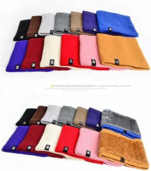 Soft Neck Warmer Winter Windproof Scarf Windproof Cold-proof Cashmere Winter Ring Scarf Plush Fashion-B0DYV5C625