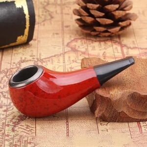 1 Pcs -High Quality Chicken Leg Shape Short Pipes Chimney Pipe Mouthpiece Herb Tobacco Pipe Cigar Narguile Grinder Smoke 9.5cmX3.6cm - 56Gram-B0F1M5P3MM