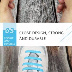 61wM0fjH6DL._AC_SY695_ 14pcs/Lot Shoes Accessories Elastic Silicone Shoelaces Elastic Shoelace Creative Lazy Silicone Laces No Tie Rubber Lace (Blue)-B0DRWXYQ6Z