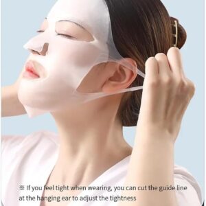 3D Silicone Mask Face Women Skin Care Tool Hanging Ear Face Mask Gel Sheet Reusable Lifting Anti Wrinkle Firming Ear Fixed Tools 1Pcs (White-S)-B0F1DWLBXM