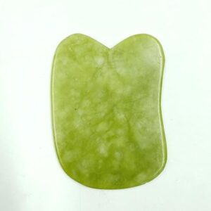 Gua Sha Stone,Jade Stone Massage Tool Guasha Tool for Scraping Facial and SPA Natural Jade Scraping Facial Tool Anti-Aging, Wrinkles, Puffiness (Double)-B0DZTS78P8