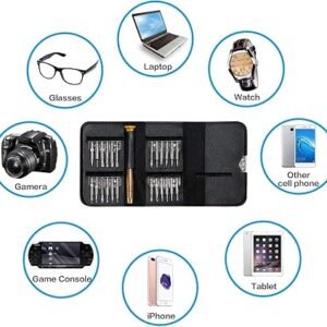 712gZMYBomL._AC_SX450_ 25 in 1 Precision Screwdriver Set, DIY Mini Repair Tool Kit for PC, Glasses, Mobile Phone, Laptop, Watch, Drone with Leather Case-B0F1YCQJFG