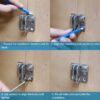 Door Silde Bolt,Gate Latch with Padlock Hole,Gate Latch Tiny Padlock Hasp,Stainless Steel Hardware Door Hasp Latch for Wooden Garden Gates Garden Fence,Brushed Finish (Right)-B0DVGW1BCC