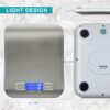 Food Scale,Kitchen Scale 6 Units Tare Function&LCD Display, 0.05oz/1g Stainless Steel Digital Food Scale Grams and Ounces for Baking,Cooking,Dieting and Meal Prep(Batteries Inside)-B0CP2JPFJ1