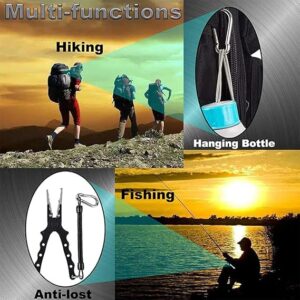 ANSIEDIO M4-M12 Carabiner Clip, Heavy Duty 304 Stainless Steel Spring Buckle Hook, Carabiner Keychain Clips for Outdoor, Camping, Hiking, Fishing (Not for Climbing)-B096XHF16B