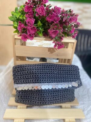 Handmade Crochet Portfied Bag - شنط بورتوفيه سيدات من الكورشيه صناعه يدوية (CO013E)-B0D7WZQLJ4