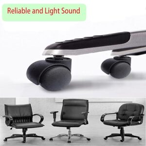 Office Chair Caster Wheel 2 Inch Universal Standard Size Computer Gaming Chair Caster Wheels Replacement Set of 5 (Black)-B0F1M5MQJG