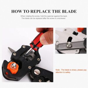 WINNER Plant Branch Twig Vine Fruit Tree Garden 3 Replaceable U Cut, V Cut Blades Grafting Pruning Cutting Tool Kit with 2 Cutter Points-B09C4ZKG6L