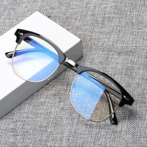 Half Frame Myopia Glasses Computer Goggles Finished Business Nearsighted Eyeglasses Diopter - مناسبة لقصر النظر حسب المقاسات المحددة-B0D9DGFJVT