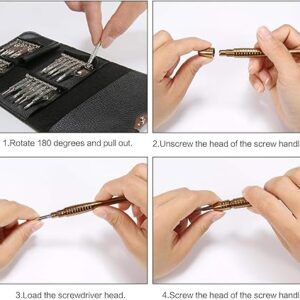71MGT4RVCoL._AC_SX450_ 25 in 1 Precision Screwdriver Set, DIY Mini Repair Tool Kit for PC, Glasses, Mobile Phone, Laptop, Watch, Drone with Leather Case-B0F1YCQJFG