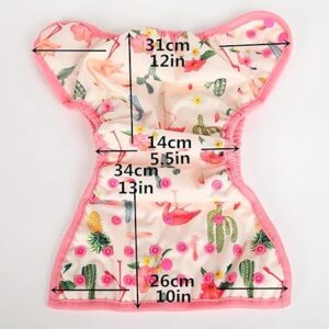 1Pcs One Size Baby Cloth Diaper Cover Nappy Waterproof Double Gusset 4-13kg - Reusable and washable (DC75)-B0DYZMXQ6L