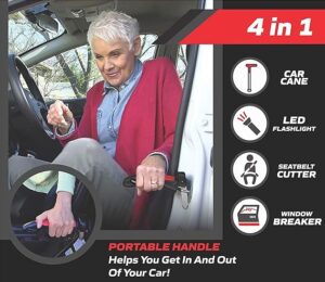 Offer 4-in-1 auto cane portable vehicle support grab bar standing assist mobility aid handle emergency escape tool-B0DZFKXV4X