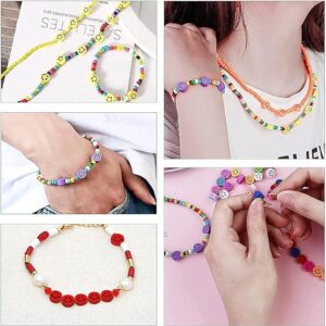 71ej3VzBjWL._AC_SX569_ 100 Pcs Mixed Colors Polymer Clay Smiley Face Spacer Beads, Assorted Happy Face Slice Beads for Women Girls Jewelry Making Handmade DIY Bracelet Necklace Hair Clip (Round Smiley)-B0F1DHVV4N