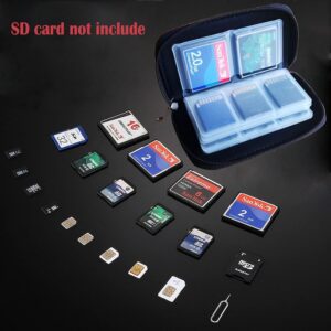 Memory SD Card Case, 1Pcs Micro SD Card Holder Wallet Storage 28 Slot SD Micro SD CF SDHC SDXC MMC Secure Digital Compact Flash Cards - Made By MySouq.Store (Beige)-B0DZ1M7783