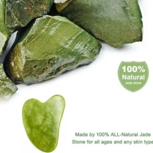 71jbqX2FlAL._AC_SL1500_ Gua Sha Stone,Jade Stone Massage Tool Guasha Tool for Scraping Facial and SPA Natural Jade Scraping Facial Tool Anti-Aging, Wrinkles, Puffiness (Heart)-B0DZTRLVNR