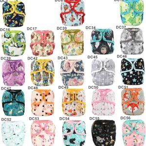 1Pcs One Size Baby Cloth Diaper Cover Nappy Waterproof Double Gusset 4-13kg - Reusable and washable (DC73)-B0DYZPTFX2