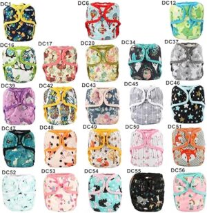1Pcs One Size Baby Cloth Diaper Cover Nappy Waterproof Double Gusset 4-13kg - Reusable and washable (DC62)-B0DYZP1JGY