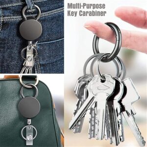 (1pc) Wire Rope Camping Telescopic Burglar Key Holder Tactical Keychain Outdoor Automatic Key Ring Retractable Roll Chain Cable-B0DZTHP2Q8