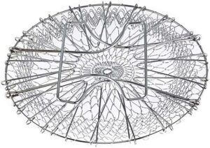 Stainless Steel Foldable Steam Rinse Strain Fry French Chef Basket Magic Basket Mesh Basket Strainer Net Kitchen Cooking Tools-B097VZ27H9