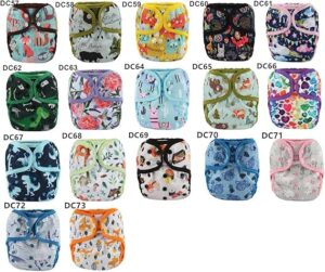 1Pcs One Size Baby Cloth Diaper Cover Nappy Waterproof Double Gusset 4-13kg - Reusable and washable (DC55)-B0DYZNZQTZ