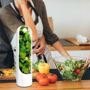 2-Pack Herb Saver Best Keeper, Herb Storage Container, Vanilla Keep-Fresh Cup, Kitchen Storage Cup for Cilantro, Mint, Parsley, Asparagus, Keeps Greens and Vegetables Fresh-B0DTM7YX47