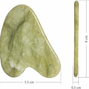 71wKxPCyuSL._AC_SY450_ Gua Sha Stone,Jade Stone Massage Tool Guasha Tool for Scraping Facial and SPA Natural Jade Scraping Facial Tool Anti-Aging, Wrinkles, Puffiness (Double)-B0DZTS78P8